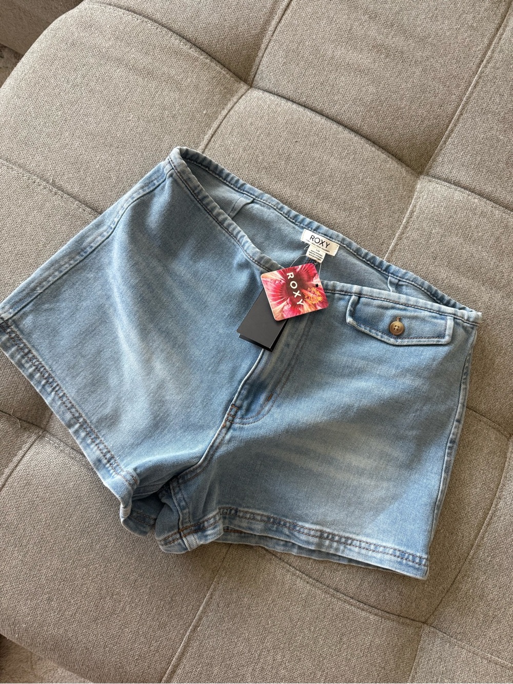 NWT Roxy Light Blue Denim Jean Shorts